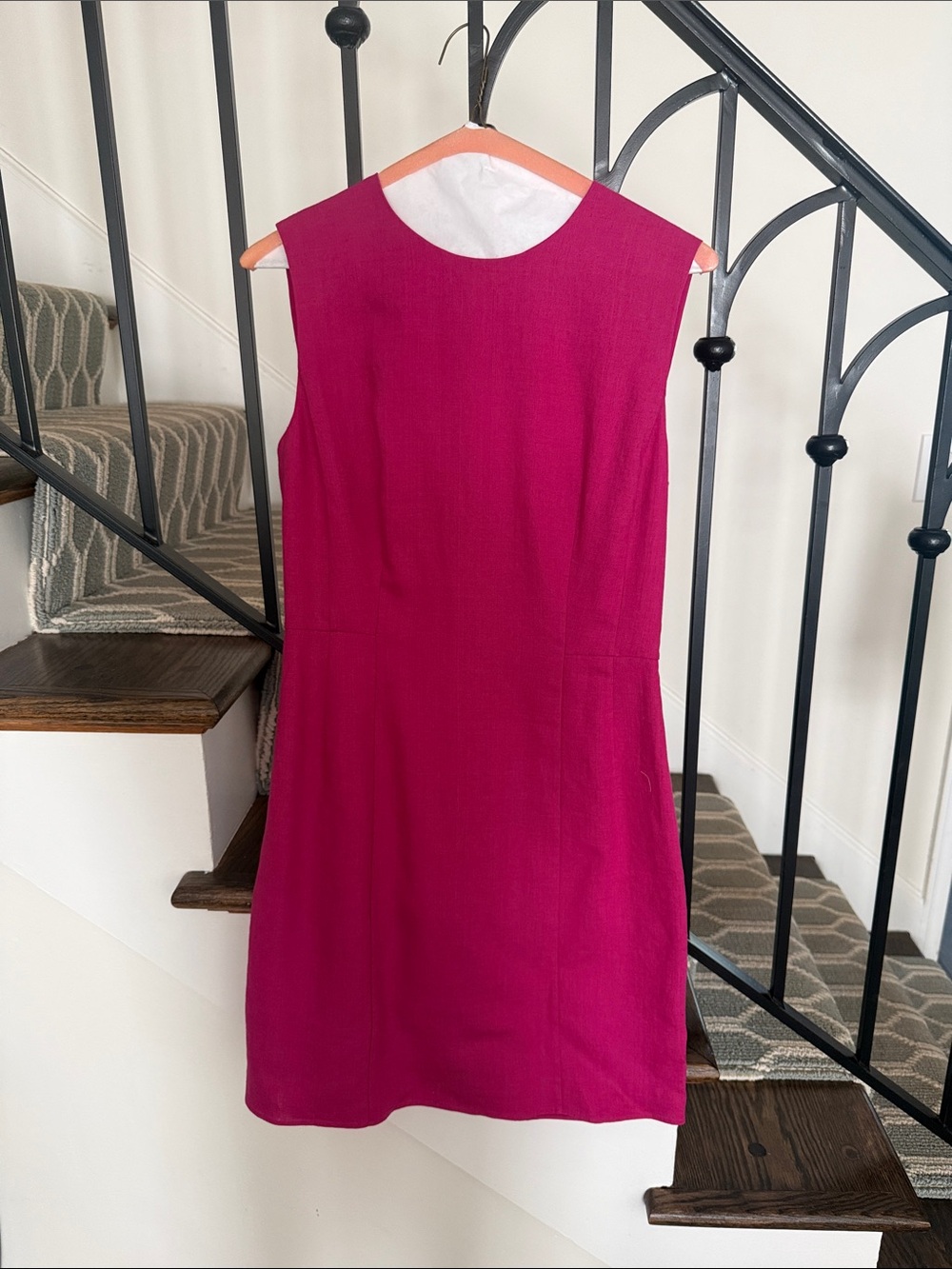 Theory Sleeveless Fuchsia Shift Dress - Women